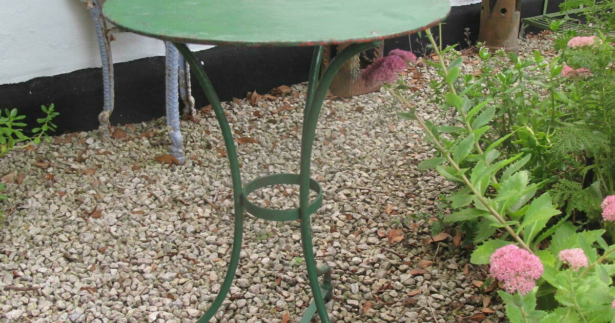 Garden Table in Original Paint French Country Antiques