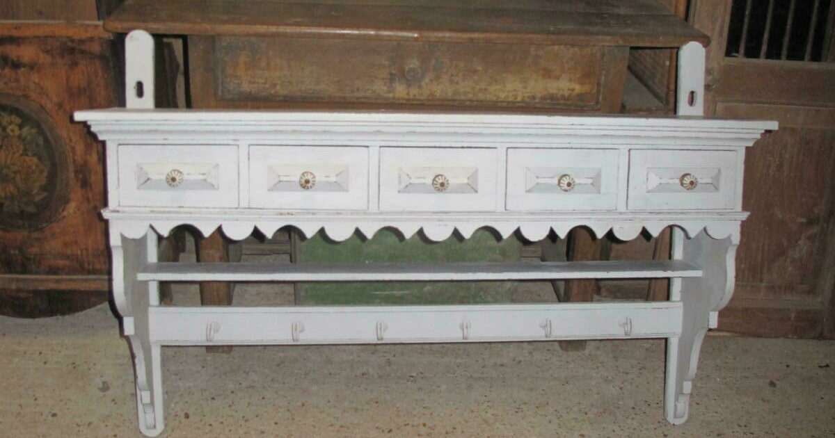 Painted Pine Shelf French Country Antiques